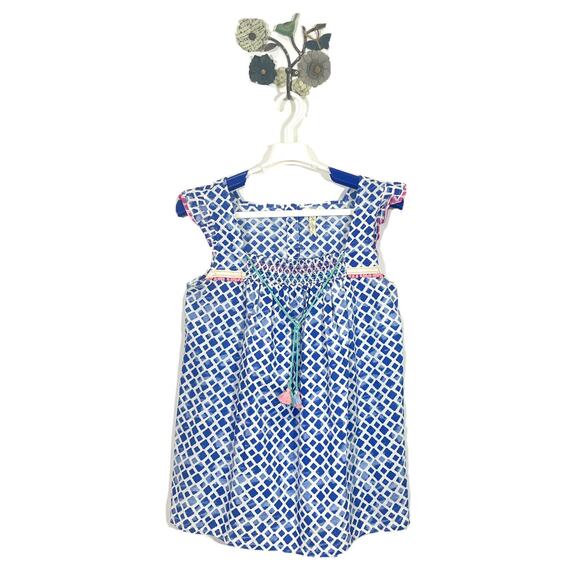 Matilda Jane Adventure Begins Womens Wandering Waters Top Blue Smocked Small - Picture 3 of 12
